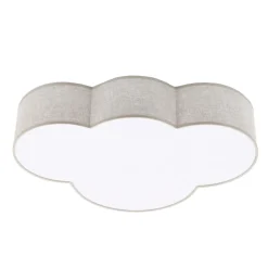 TK Lighting Deckenleuchte Kinderzimmer Leinen 4x E27 Beige Weiß Wolke<Kinder Kinderzimmerlampen|Kinderlampen