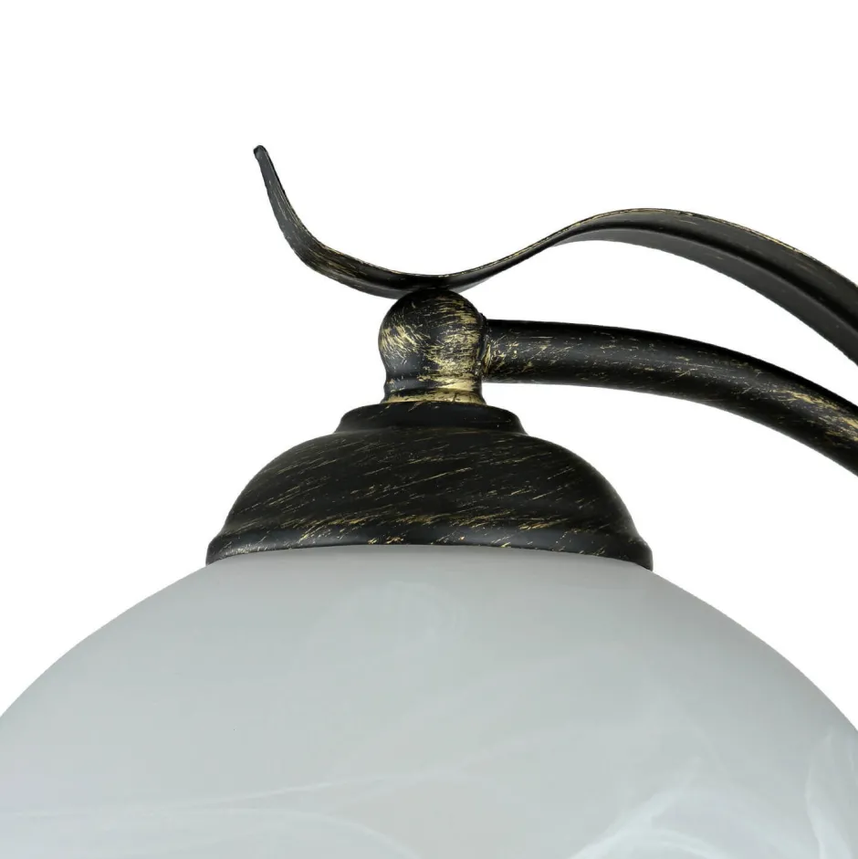 Easylight Deckenleuchte KORFU in Messing Antik 3-flmg< Glaslampen|Rustikale Lampen