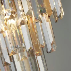 Glaslampen|Kristalllampen*Searchlight Deckenleuchte Kristall Ø 45 cm Rauchglas Art Déco