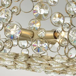 Deckenleuchten|Flurlampen*Elstead Deckenleuchte Kristall Metall in Blattsilber THYMI