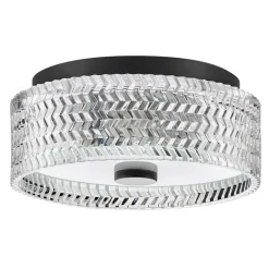 Elstead Deckenleuchte Kristall rund Ø 30,5 cm Schwarz E27 blendarm< Deckenleuchten|Flurlampen