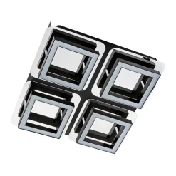 Deckenleuchten|Led Lampen*Strühm Deckenleuchte LED B: 25 cm Edelstahl in Schwarz Chrom 4200 K