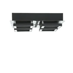 Deckenleuchten|Led Lampen*Strühm Deckenleuchte LED B: 25 cm Edelstahl in Schwarz Chrom 4200 K