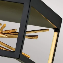 Elstead Deckenleuchte LED in Schwarz Gold indirekt Metall VALIA< Deckenleuchten|Led Lampen