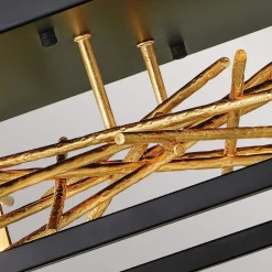 Elstead Deckenleuchte LED in Schwarz Gold indirekt Metall VALIA< Deckenleuchten|Led Lampen