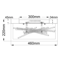 Elstead Deckenleuchte LED in Schwarz Gold indirekt Metall VALIA< Deckenleuchten|Led Lampen