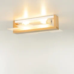 Flurlampen|Bürolampen*Easylight Deckenleuchte LEDA in Echtholz 2-flmg