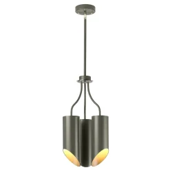 Elstead Deckenleuchte LEYRE Grau Dunkel Nickel Ø27cm Lampe< Deckenleuchten|Schlafzimmer Lampen