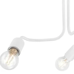 Deckenleuchten|Flurlampen*Lamkur Deckenleuchte LIZBETH Weiß Modern Metall Lampe