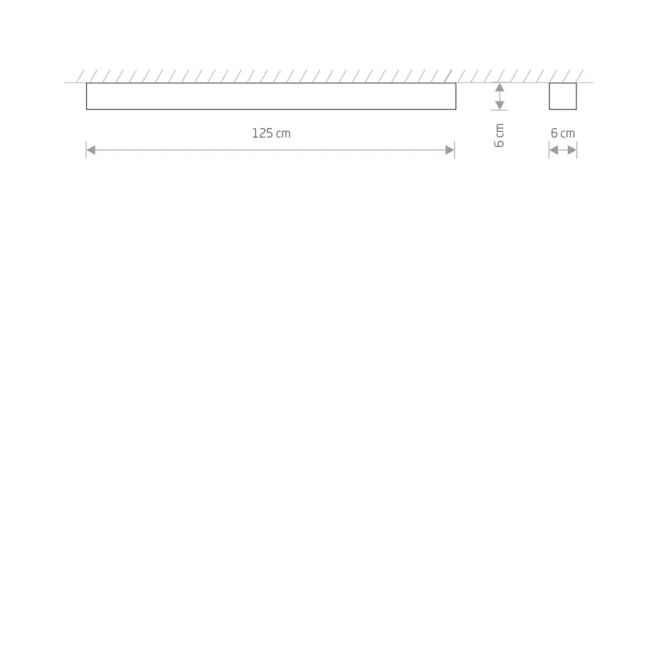 Nowodvorski Deckenleuchte länglich 125 cm Grau 3000 K 3200 lm Modern< Metall Lampen|Schlafzimmer Lampen