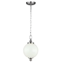 Elstead Deckenleuchte LORIN Ø22cm Silber Weiß Design Lampe< Hängelampen|Esszimmer Lampen