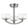 Elstead Deckenleuchte LOU 3xE27 Nickel Lampe Wohnzimmer< Glaslampen|Designerlampen