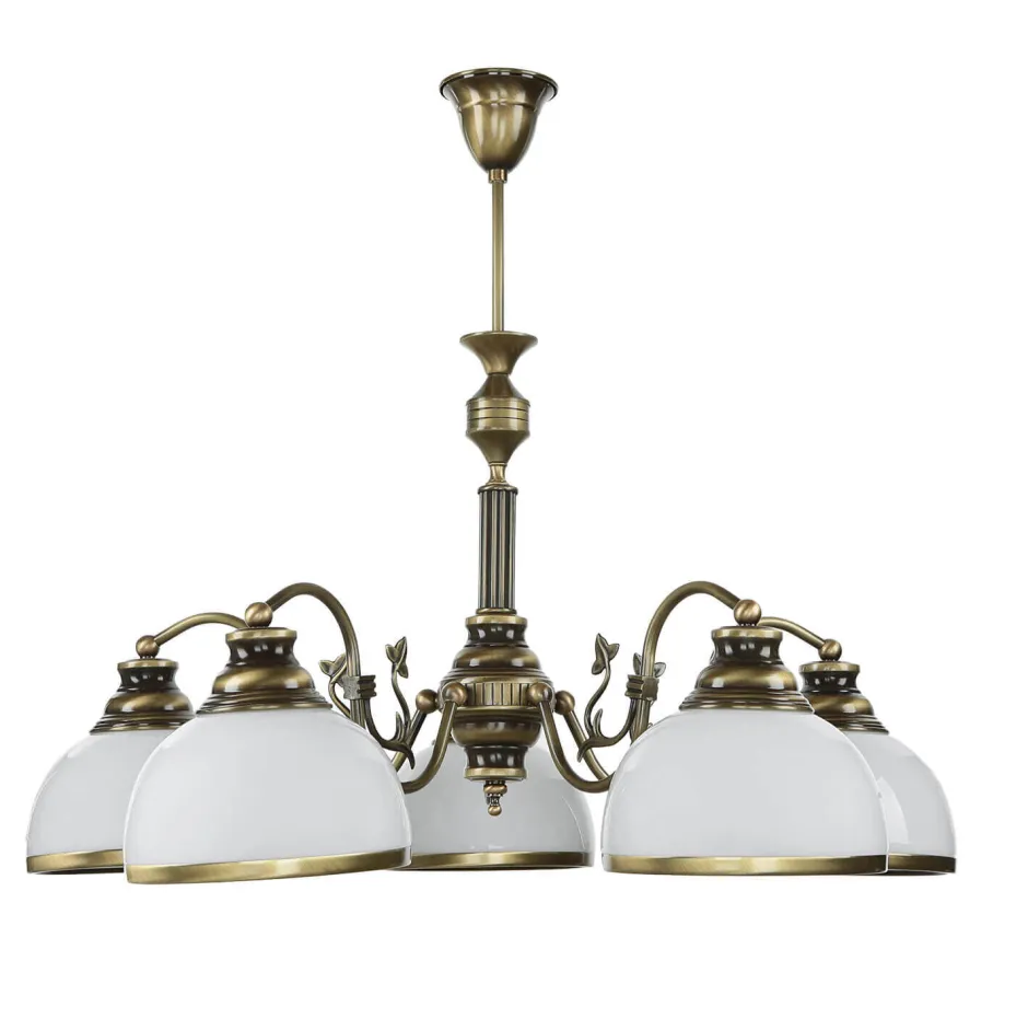 Jupiter Deckenleuchte MARLOW Messing antik Ø70cm Esstisch< Glaslampen|Jugendstil Lampen