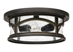 Vintage Lampen*Elstead Deckenleuchte MATT in Bronze Antik Glas rund IP44