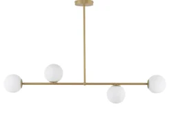 Sigma Deckenleuchte Mehrflammig Gold Metall Glas Weiß G9< Deckenleuchten|Kugellampen