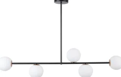 Deckenleuchten|Kugellampen*Sigma Deckenleuchte Mehrflammig Glas Metall Schwarz Weiß G9