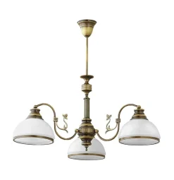 Deckenleuchten|Jugendstil Lampen*Jupiter Deckenleuchte Messing antik 3xE27 MARLOW Esszimmer