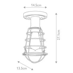 Deckenleuchten|Flurlampen*Elstead Deckenleuchte Metall Ø 14,5 cm klein Nickel gebürstet