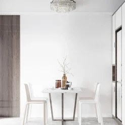 Maytoni Deckenleuchte Metall B: 60 cm Chrom E14 rund Art Déco< Deckenleuchten|Flurlampen