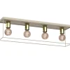 Luminex Deckenleuchte Metall Beige Gold L:75 cm E27 Industrial< Deckenleuchten|Flurlampen