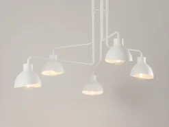 Deckenleuchten|Moderne Lampen*Sigma Deckenleuchte Metall E27 Weiß 5-flammig stylisch