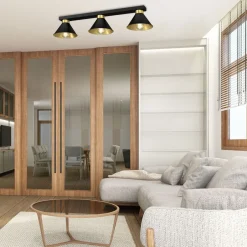 Deckenleuchten|Flurlampen*Luminex Deckenleuchte Metall 3-flammig 70 cm lang Loft E27