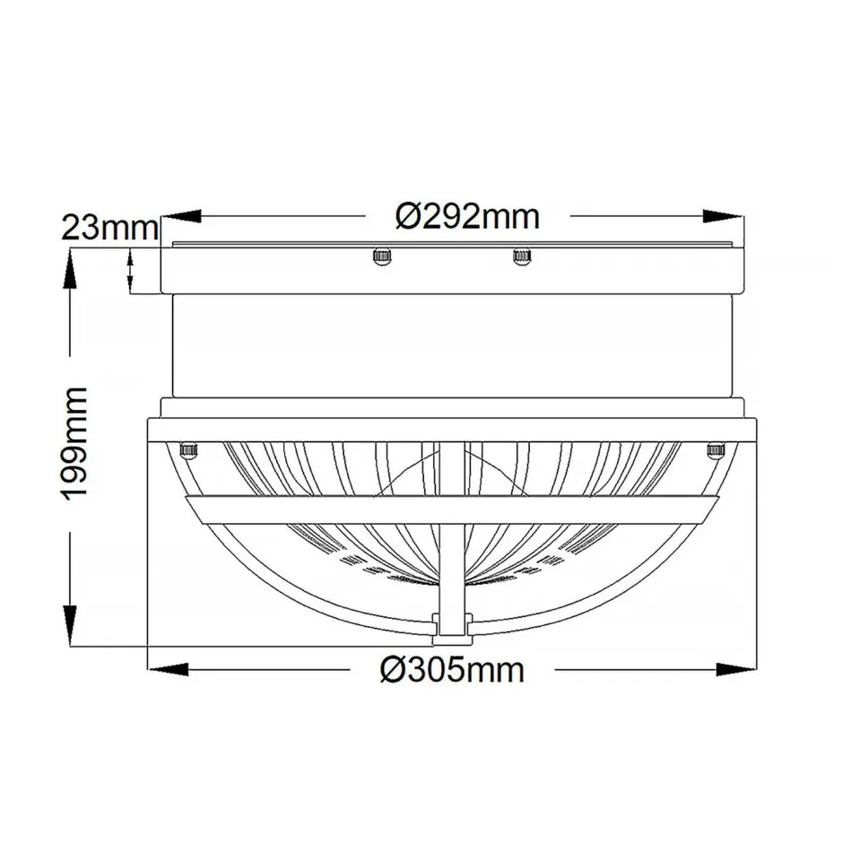 Deckenleuchten|Badezimmer Lampe*Elstead Deckenleuchte Metall Glas D: 30,5 cm rund 2x E27