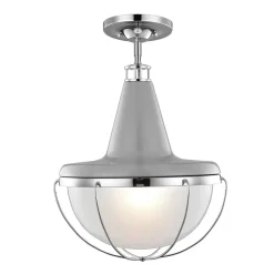 Deckenleuchten|Industrie Lampen*Elstead Deckenleuchte Metall Glas Industrial Design E27 Ø35cm