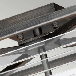 Elstead Deckenleuchte Metall Glas 39,2 cm breit Gunmetal Grau< Deckenleuchten|Bürolampen