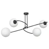 Emibig Deckenleuchte Metall Glas Schwarz Weiß Modern 4x E27< Deckenleuchten|Kugellampen