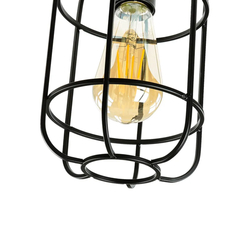 Wohnzimmerlampen|Holzlampen*Easylight Deckenleuchte Metall Holz E27 Ø 15 cm klein