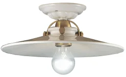 Wohnzimmerlampen|Keramiklampen*Ferroluce Deckenleuchte Metall Keramik E27 rund D: 31 cm RITA