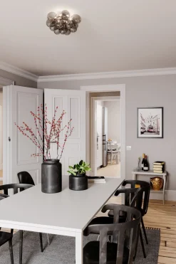 By Rydéns Deckenleuchte Metall Rauchglas B: 30 cm 3-flammig G9< Deckenleuchten|Flurlampen