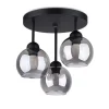 Deckenleuchten|Kugellampen*Sollux Deckenleuchte Metall Rauchglas 3-flammig Ø 35 cm E27