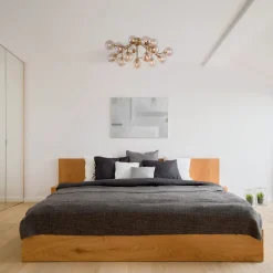 Deckenleuchten|Badezimmer Lampe*Maytoni Deckenleuchte Metall Rauchglas G9 B: 75 cm Kugelschirm