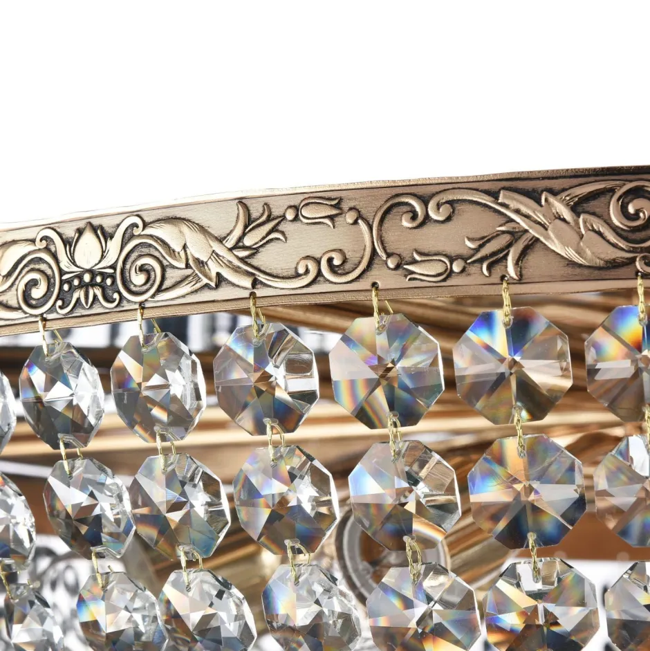 Maytoni Deckenleuchte Metall rund D: 80 cm in Gold antik E27< Deckenleuchten|Esszimmer Lampen