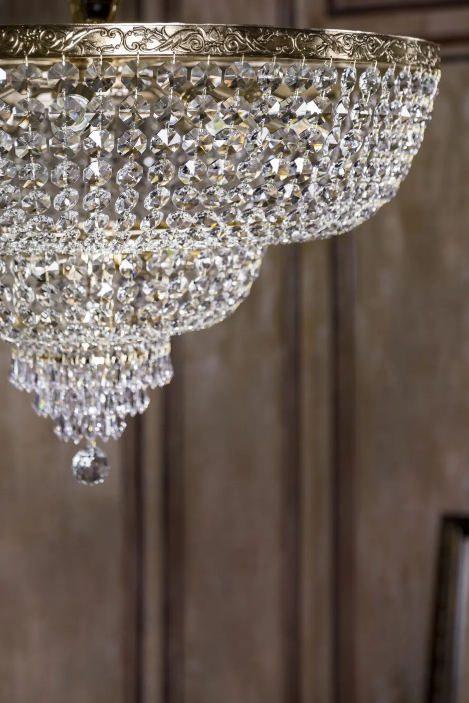 Maytoni Deckenleuchte Metall rund D: 80 cm in Gold antik E27< Deckenleuchten|Esszimmer Lampen