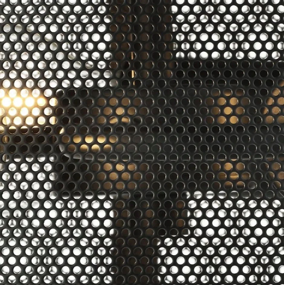 Deckenleuchten|Flurlampen*Searchlight Deckenleuchte Metall rund Ø 45 cm 3x E27 Schwarz Retro