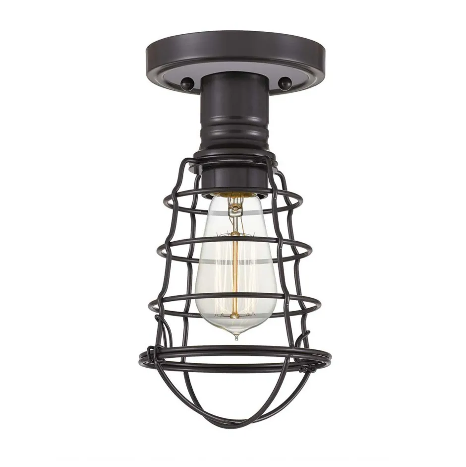 Deckenleuchten|Flurlampen*Elstead Deckenleuchte Metall rund Ø 14,5 cm in Bronze Antik