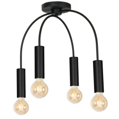 Luminex Deckenleuchte Metall Schwarz Modern AILSA< Deckenleuchten|Wohnzimmerlampen