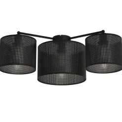 Deckenleuchten|Flurlampen*Luminex Deckenleuchte Metall Schwarz E27 3-flammig L:61 cm