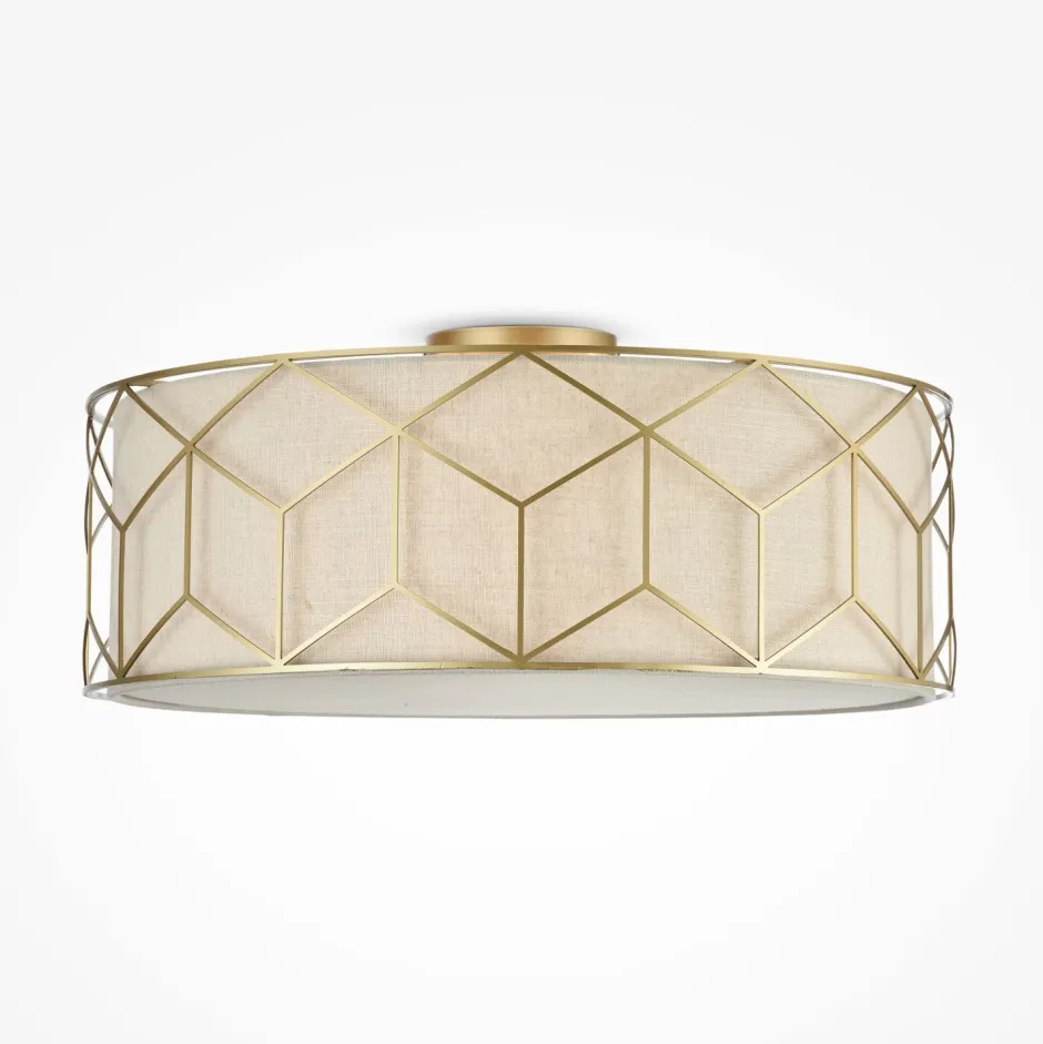 Deckenleuchten|Flurlampen*Maytoni Deckenleuchte Metall Stoff E27 D: 57 cm rund Modern