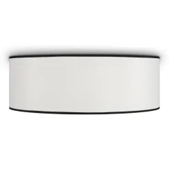 Stofflampen|Schlafzimmer Lampen*Maytoni Deckenleuchte Metall Stoff D: 52 cm rund Weiß Schwarz