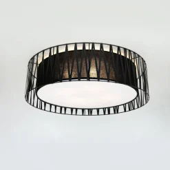 Deckenleuchten|Flurlampen*TK Lighting Deckenleuchte MINA Schwarz Stoff Wohnzimmer Lampe