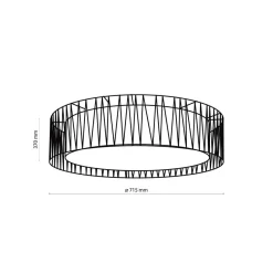 Deckenleuchten|Flurlampen*TK Lighting Deckenleuchte MINA Schwarz Stoff Wohnzimmer Lampe