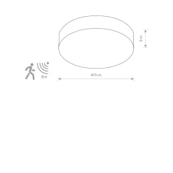 Deckenleuchten|Flurlampen*Nowodvorski Deckenleuchte mit Bewegungsmelder rund Ø 40,5 cm 3x E14