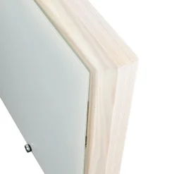 Lamkur Deckenleuchte mit Holz Weiß Wohnzimmer eckig< Holzlampen|Moderne Lampen