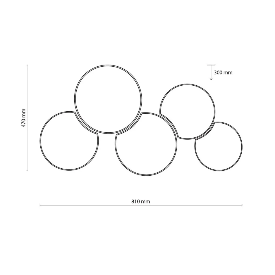 Deckenleuchten|Bürolampen*TK Lighting Deckenleuchte Modern 5-flammig Schwarz Gold blendarm E27