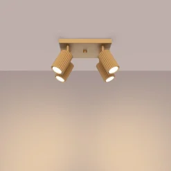 Wohnzimmerlampen|Metall Lampen*Sollux Deckenleuchte Modern 4-flammig GU10 B: 25 cm klein schwenkbar