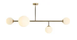 ALDEX Deckenleuchte Modern Glas Metall E14 E27 in Gold Weiß< Deckenleuchten|Badezimmer Lampe